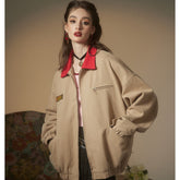 Unisex Jacket Vintage Overalls Jacket Men's and Women's Casual Loose Detroit Jacket